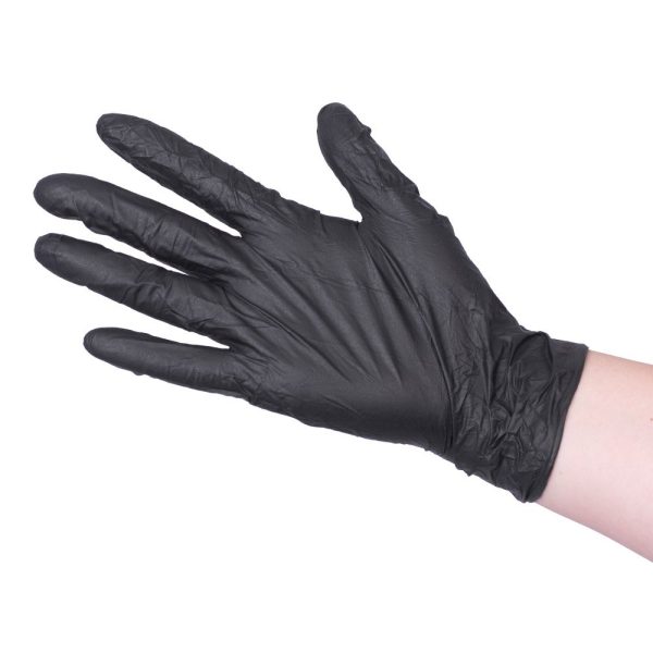 Unigloves Black Pearl Nitrile GP0032 Examination - Multipurpose, Powder Free and Latex Free Disposable Gloves, Box of 100 Gloves, Black, Small